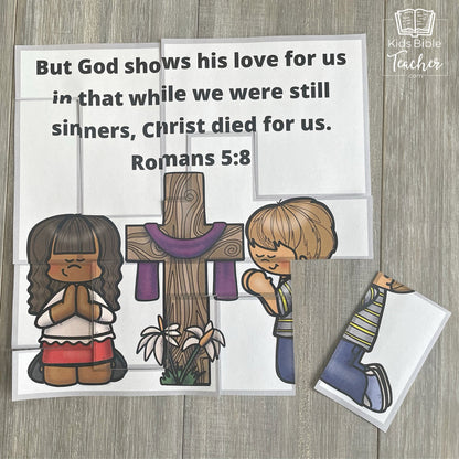 Resurrection Bible Verse Puzzles | Easter Bible Verse Puzzles for Kids