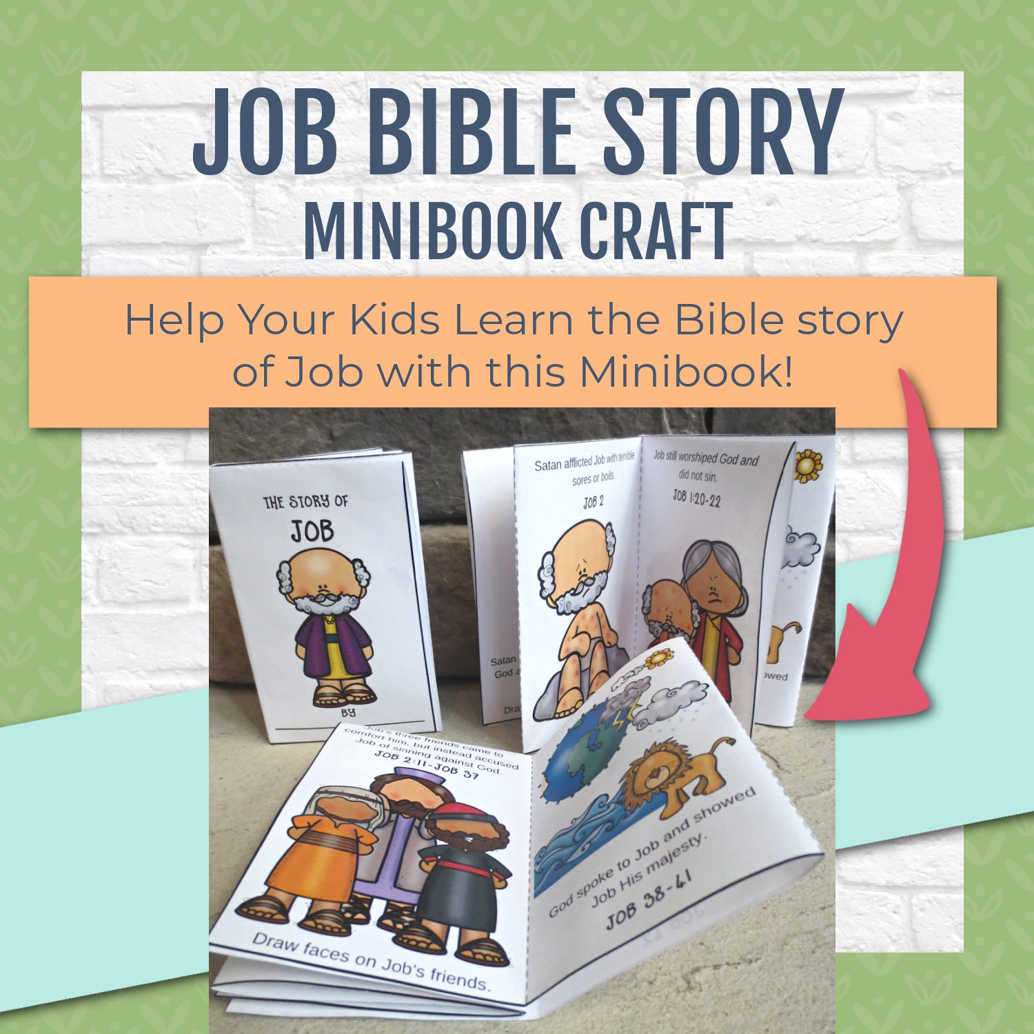 Job Bible Story Craft for Kids Mini Book