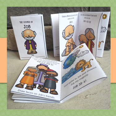 Job Bible Story Craft for Kids Minibook – Kids Bible Teacher