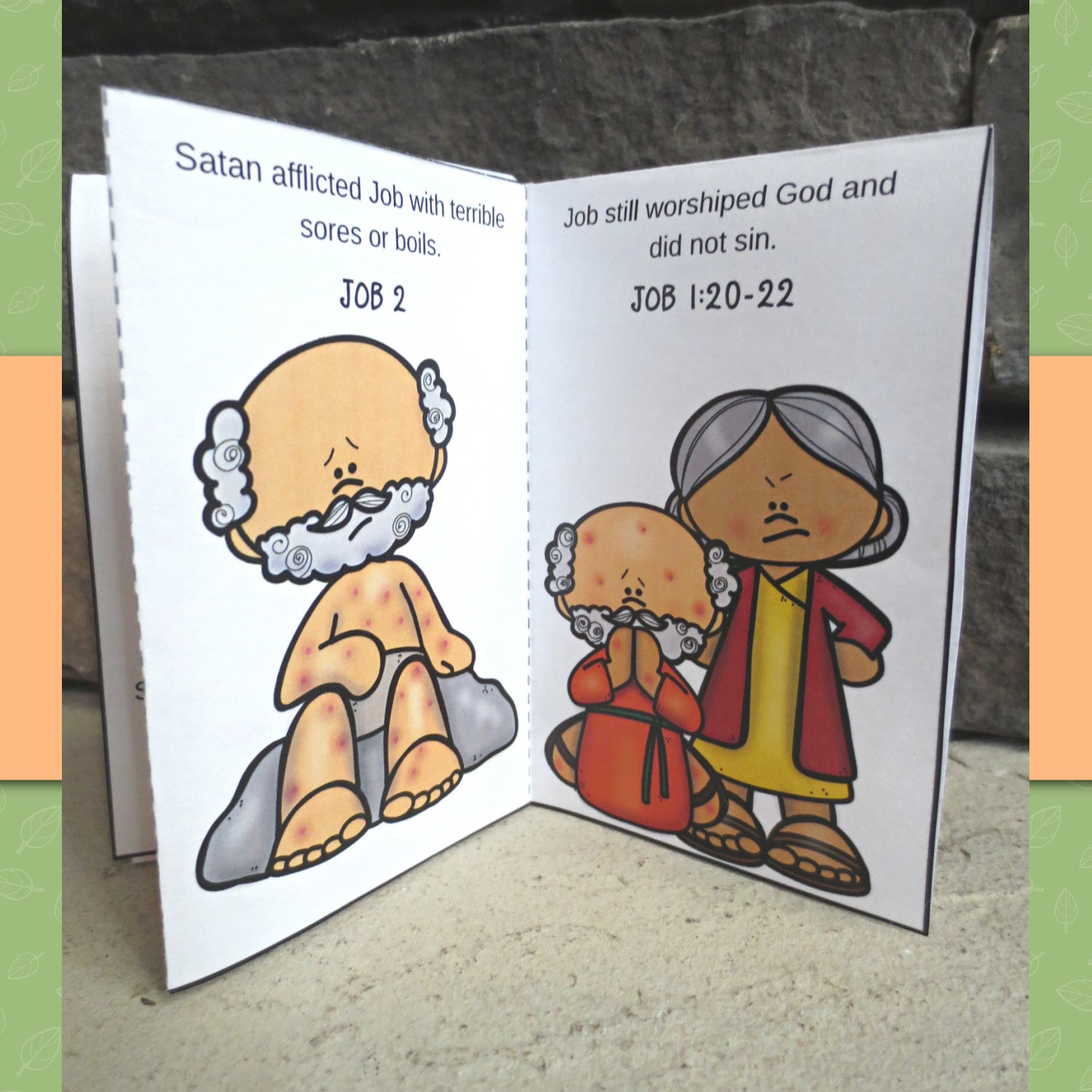 Job Bible Story Craft for Kids Minibook