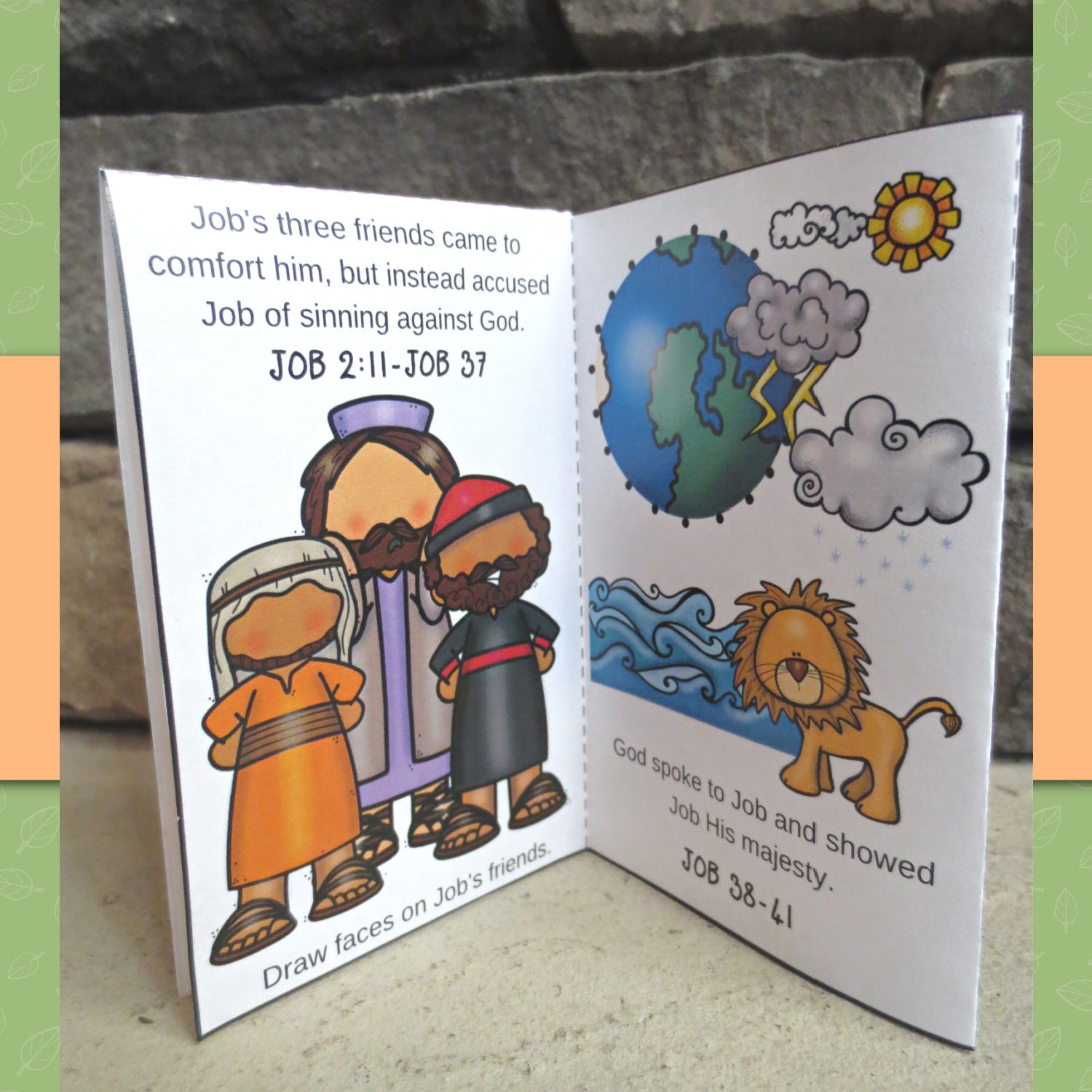 Job Bible Story Craft for Kids Minibook