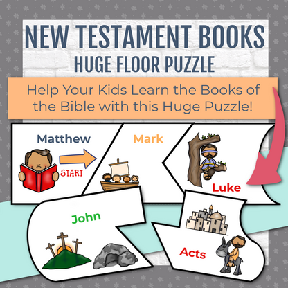 Books of the Bible Puzzle - New Testament Bible Games for Youth