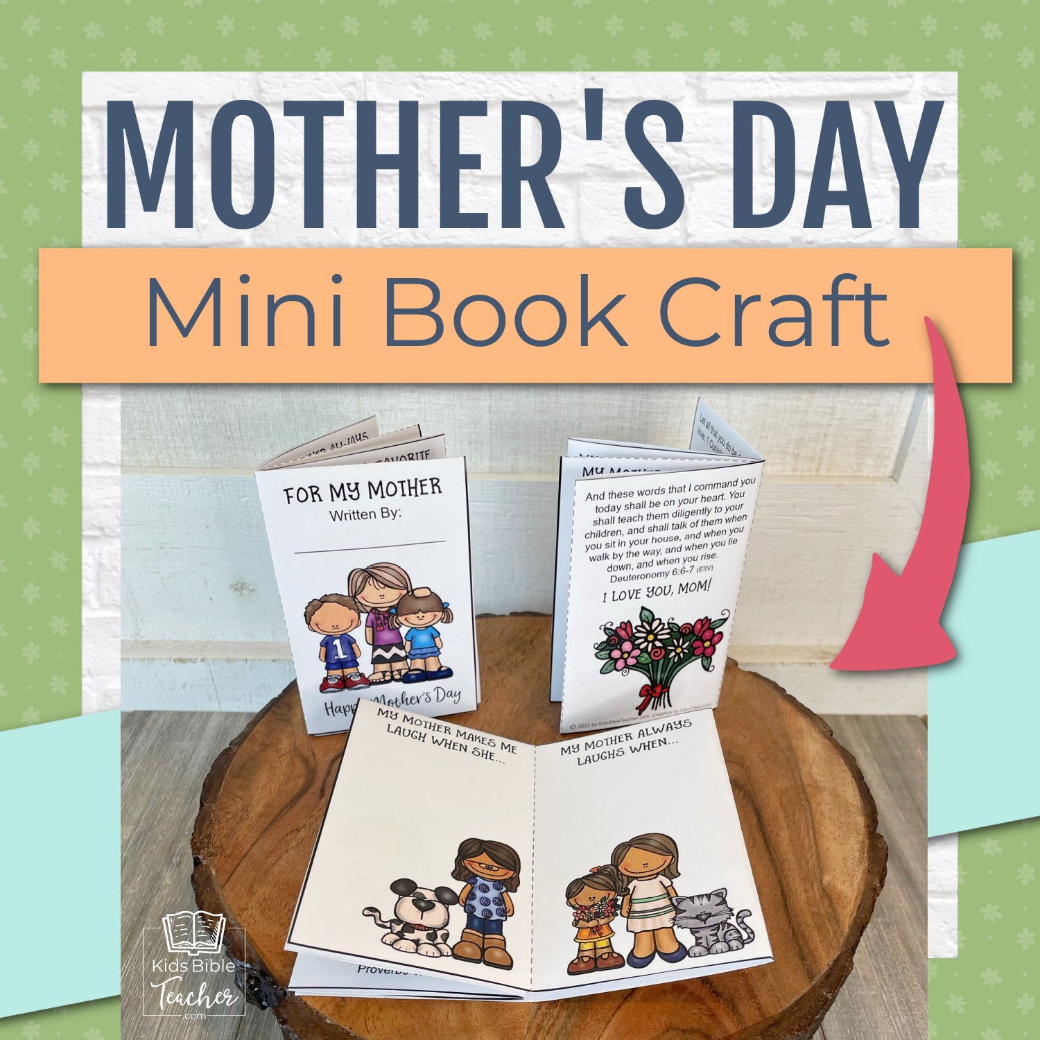 Mother's Day Mini Book Craft with Bible Verses Gift for Moms – Kids Bible  Teacher