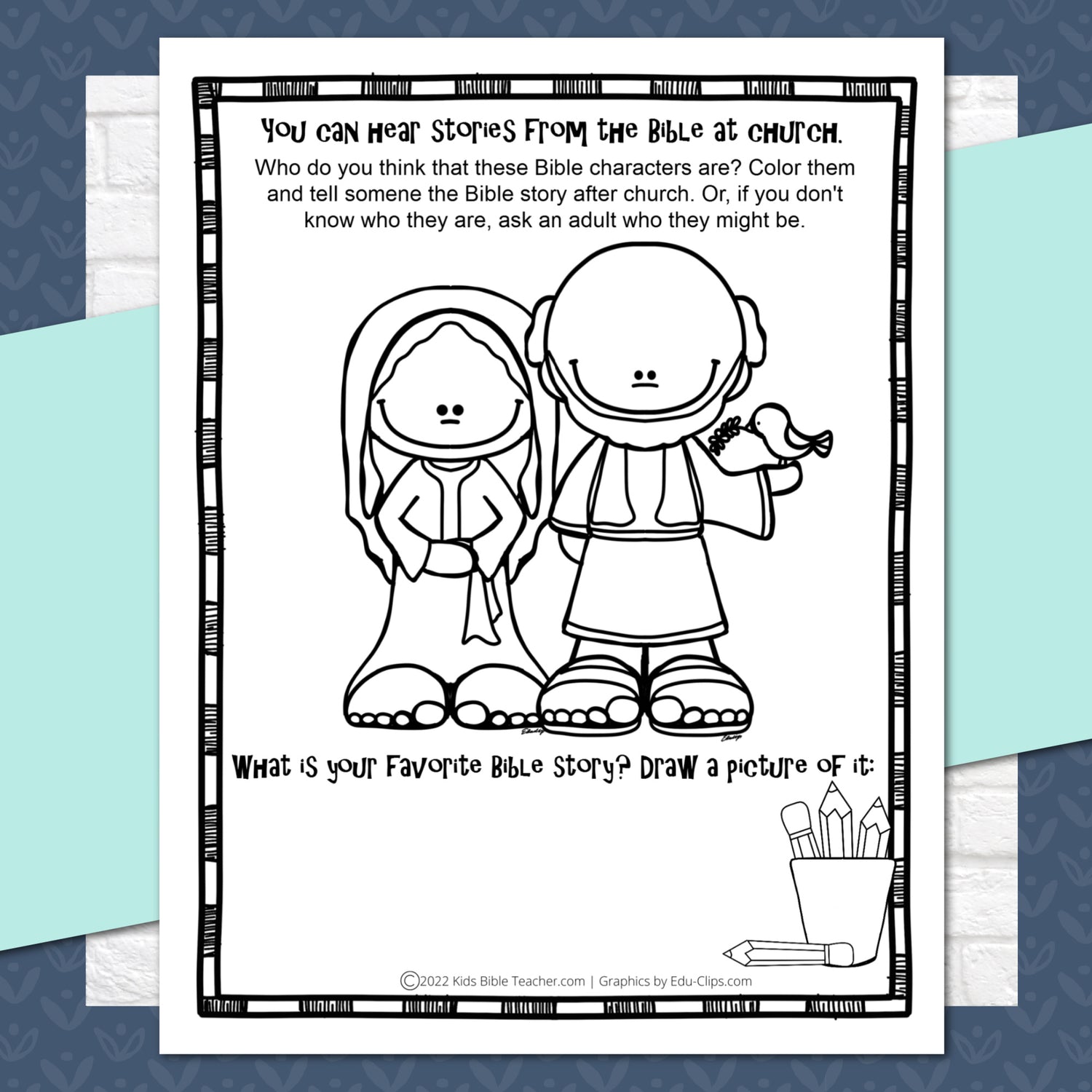 My First Sermon Notes Printables for Preschoolers and Early Readers, Instant Download