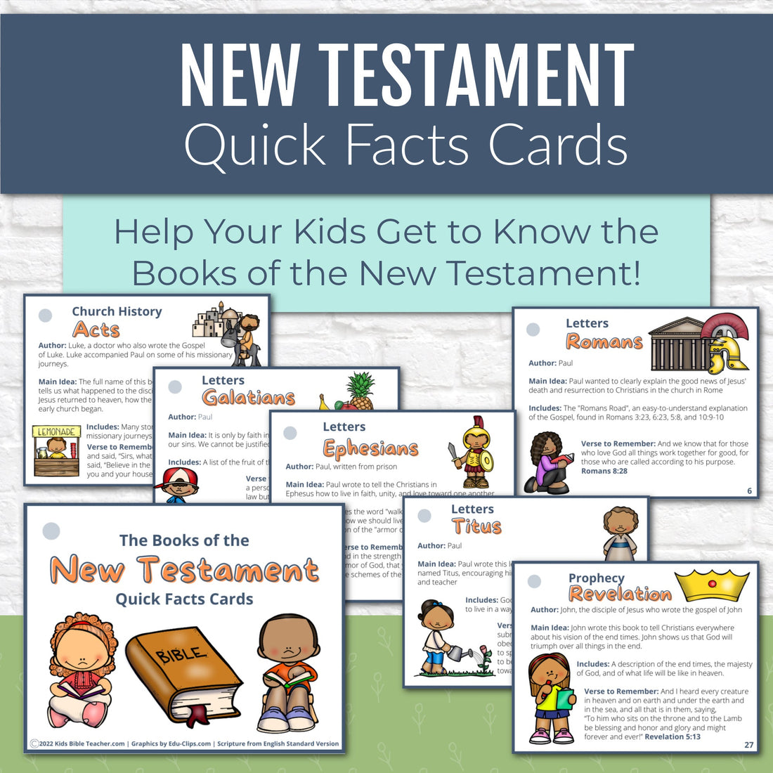 New Testament AND Old Testament Quick Facts Cards, Instant DIGITAL DOWNLOAD