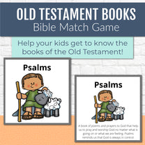 Bible Match Game for Old Testament Books, Bible Games for Youth – Kids ...