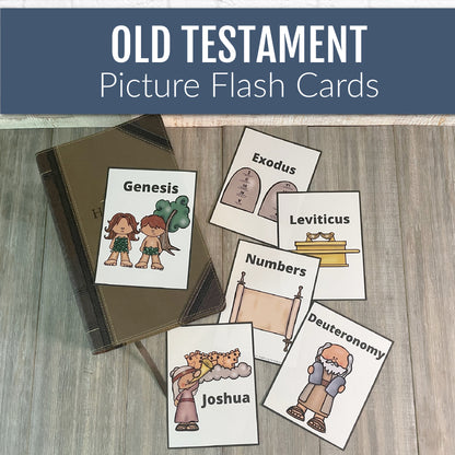 Old Testament Books of the Bible Flash Cards with Pictures