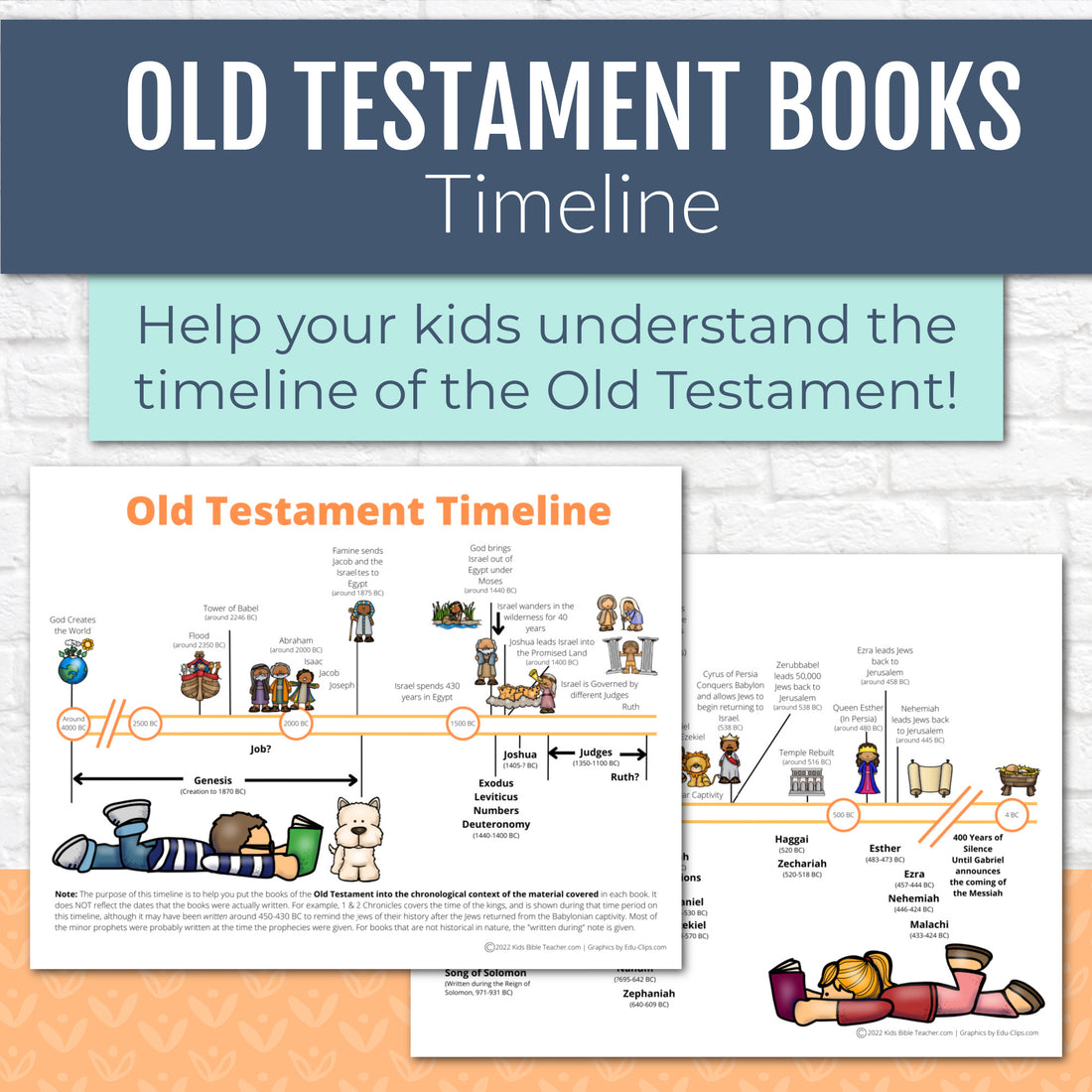 Old Testament Timeline, Instant DIGITAL DOWNLOAD