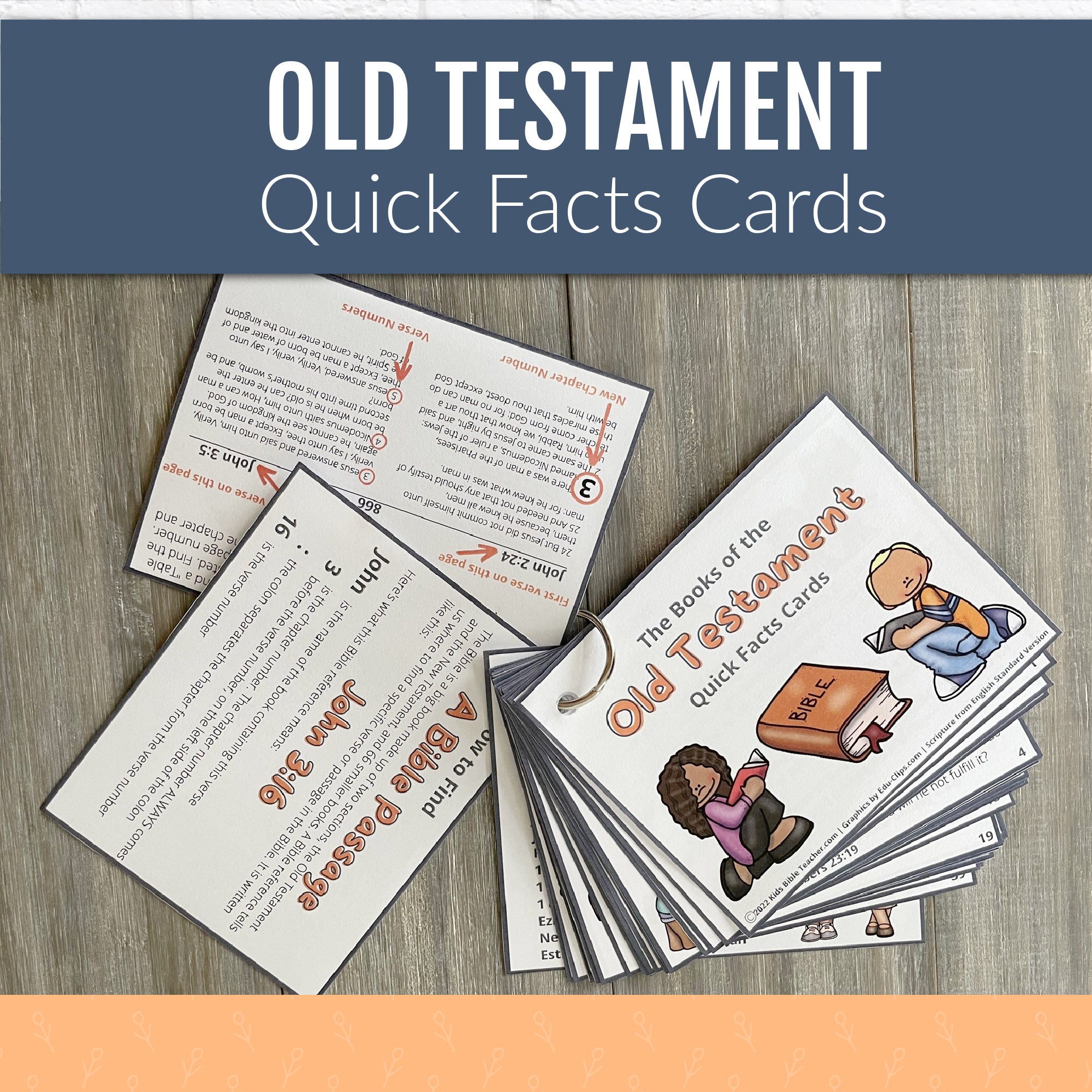 Old Testament Books of the Bible Quick Facts Cards