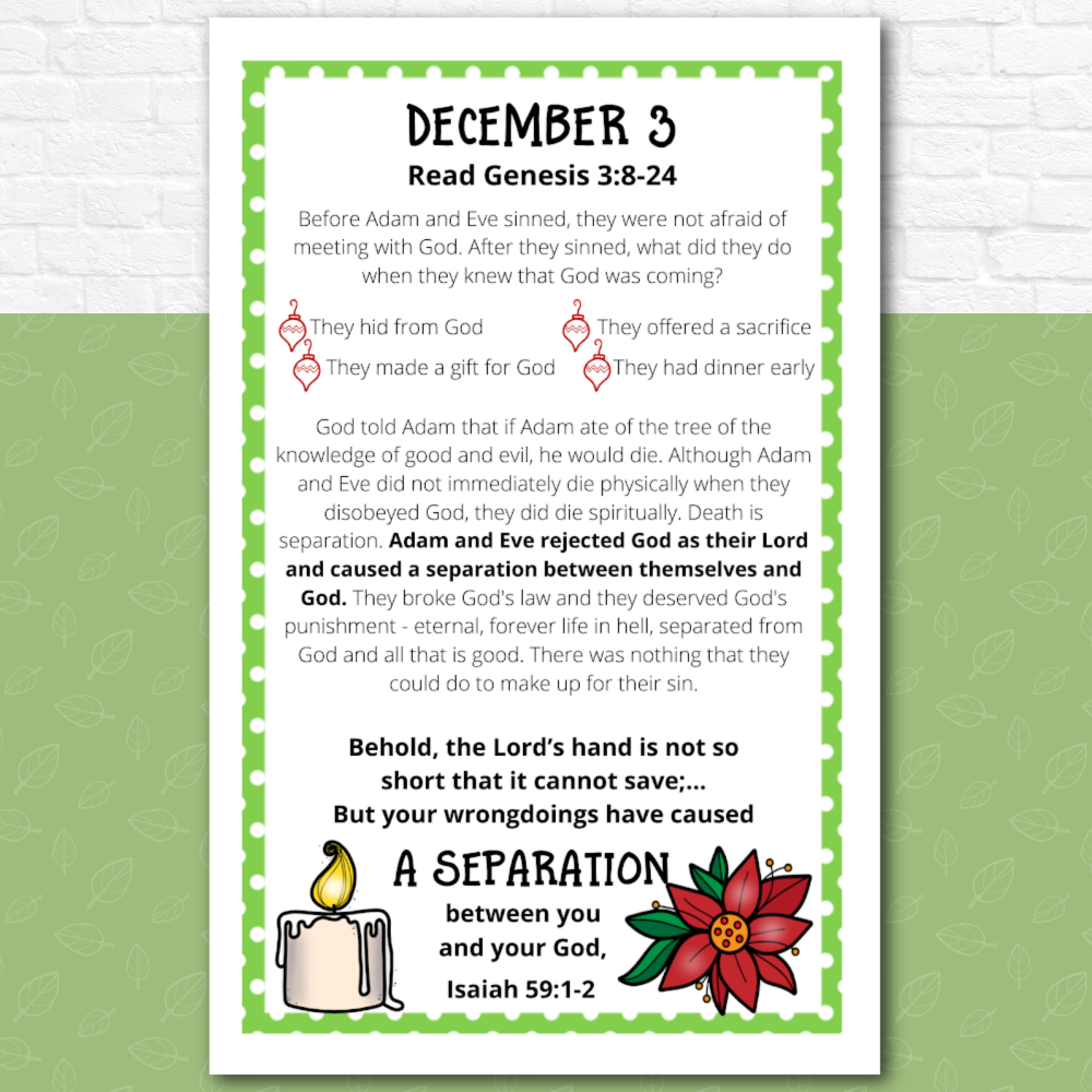 December Journal Pages with Bible Verses - Christmas Journal Pages for Advent