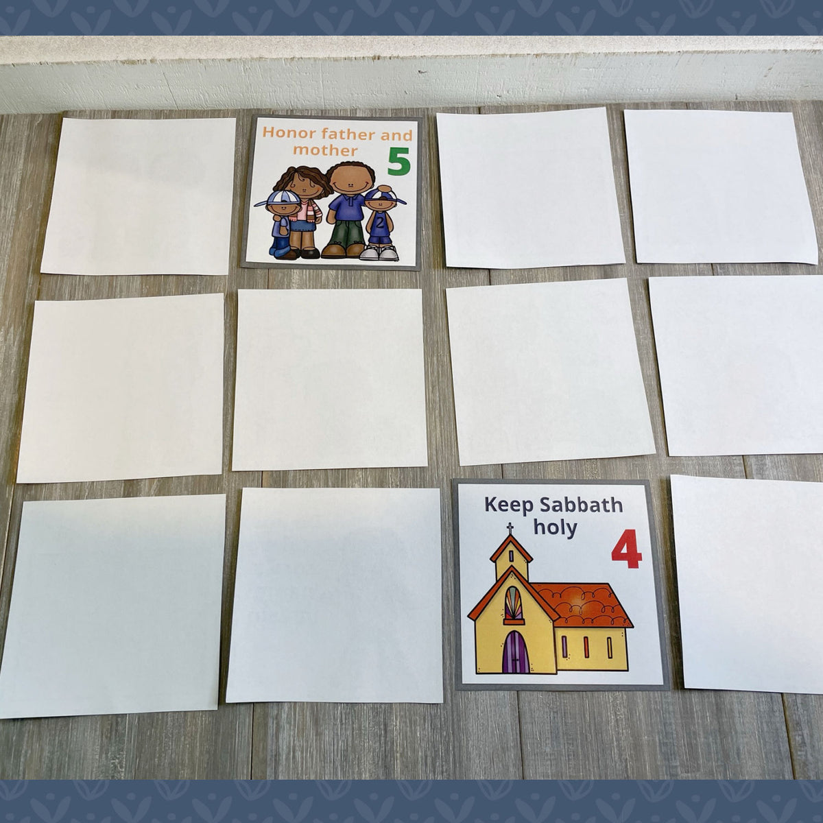 Ten Commandments Match Game for Kids - Bible Memory Game (Protestant ...