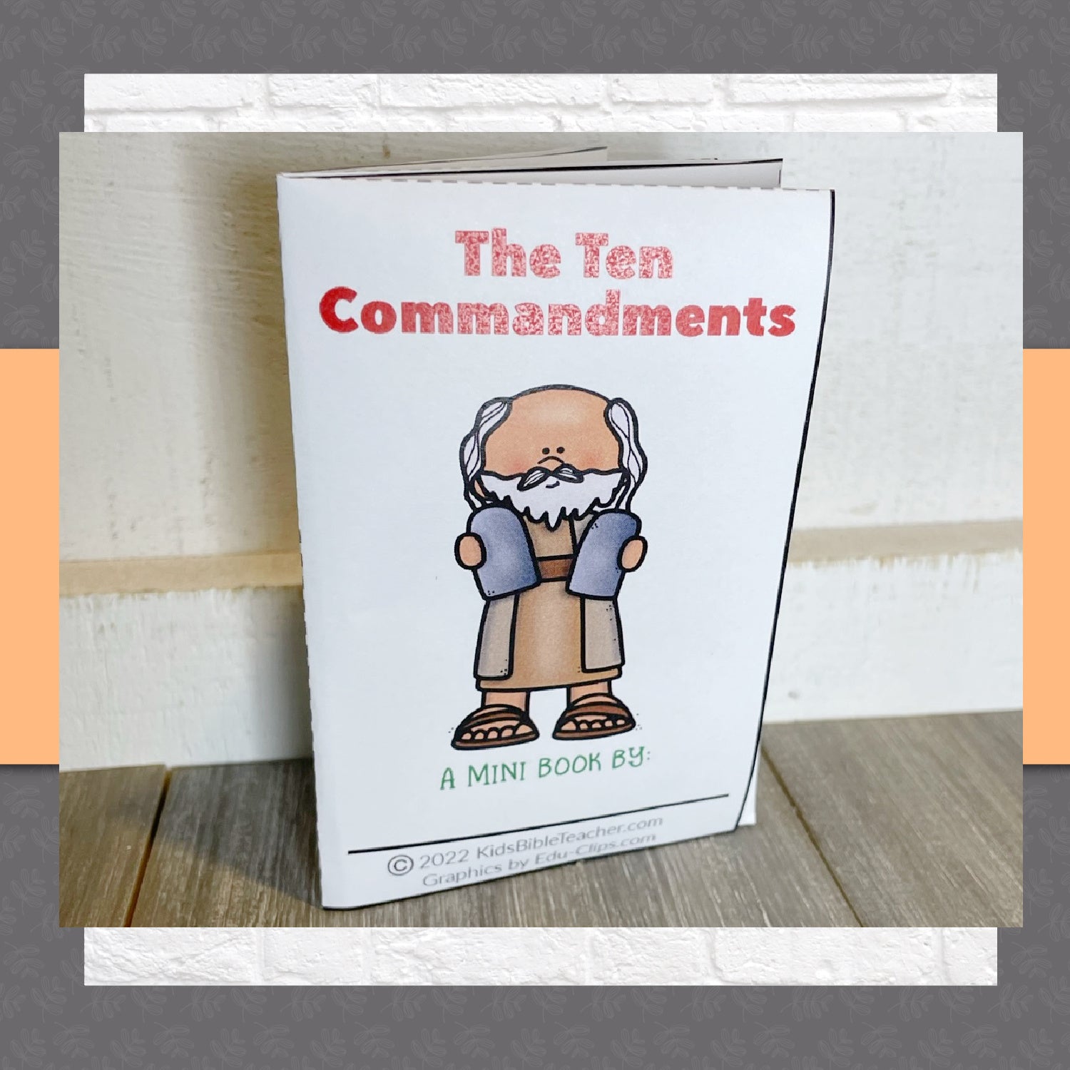 Ten Commandments Mini Book Craft Activity – Kids Bible Teacher