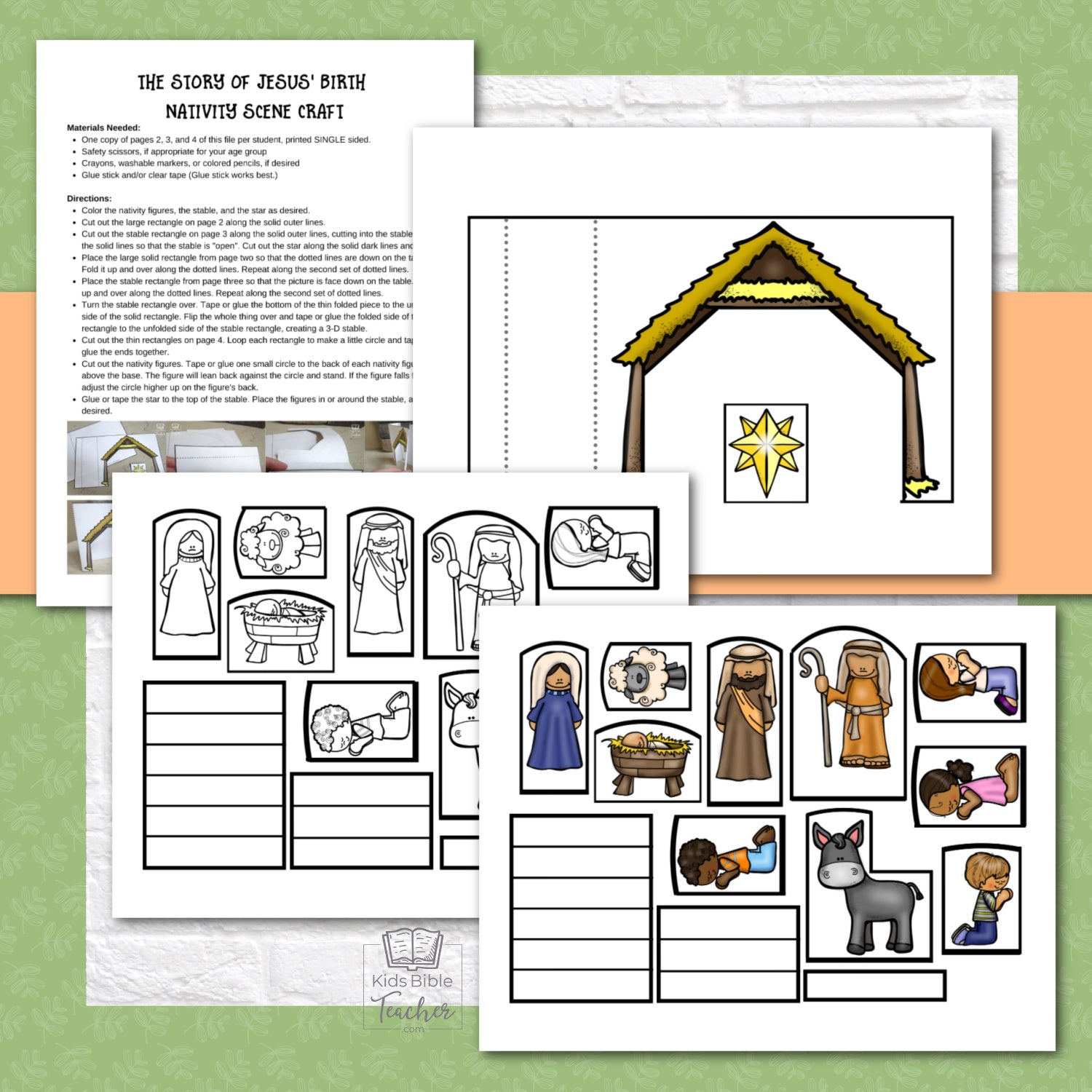 Jesus' Birth Paper Nativity Scene Craft for Christmas | Advent Christm ...