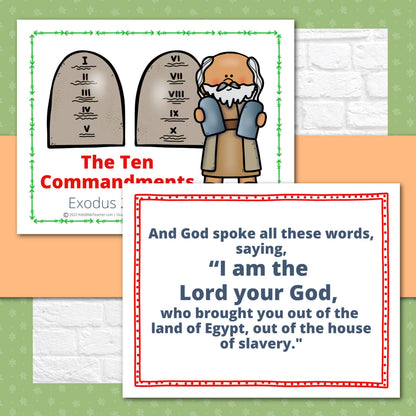 Ten Commandments Posters and Ten Commandments Cards for Protestants
