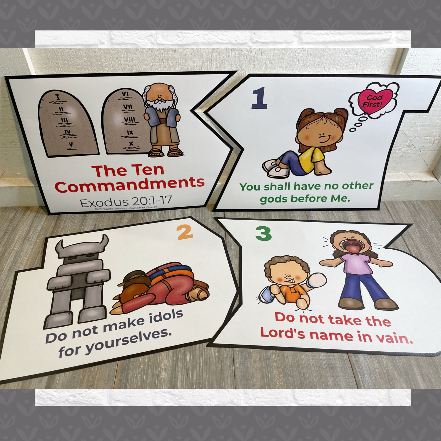Huge Ten Commandments Puzzle - Ten Commandments Activity for Kids