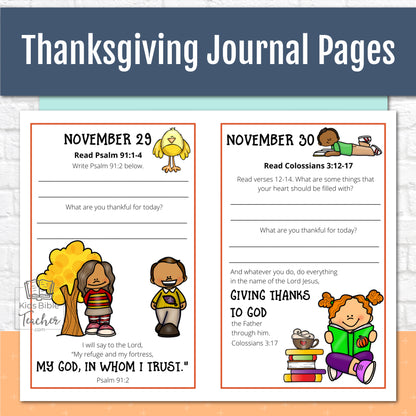 Thanksgiving Journal Pages Special Offer
