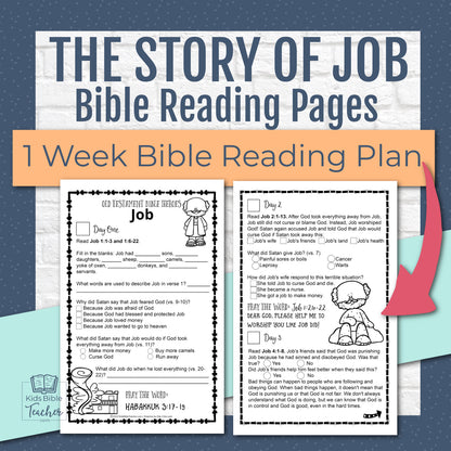 Job Bible Story Complete Lesson Pack for Kindergarten through 6th Grades