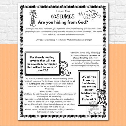 Sweet Opportunity: Seeing the Gospel in Halloween Bible Study Instant DIGITAL Download