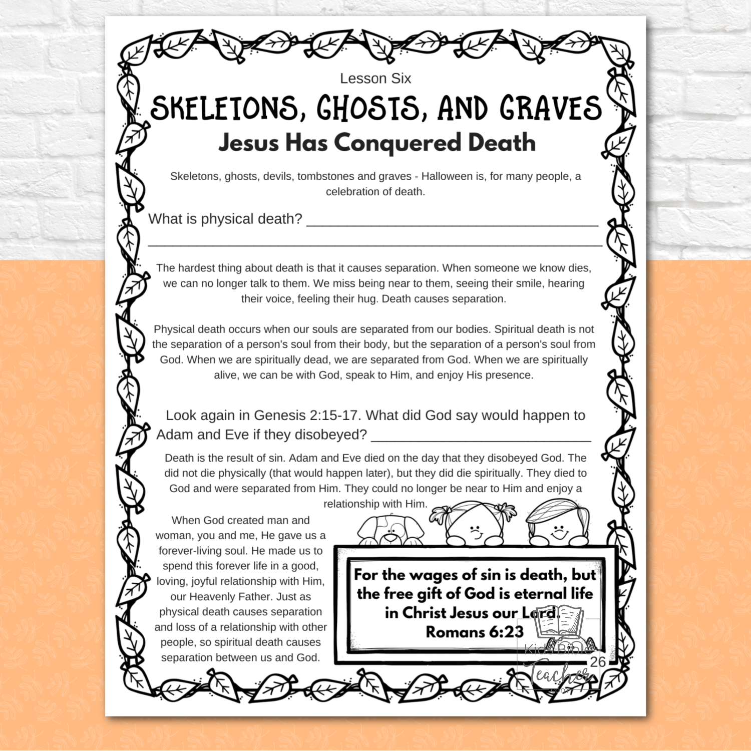 Sweet Opportunity: Seeing the Gospel in Halloween Bible Study Instant DIGITAL Download